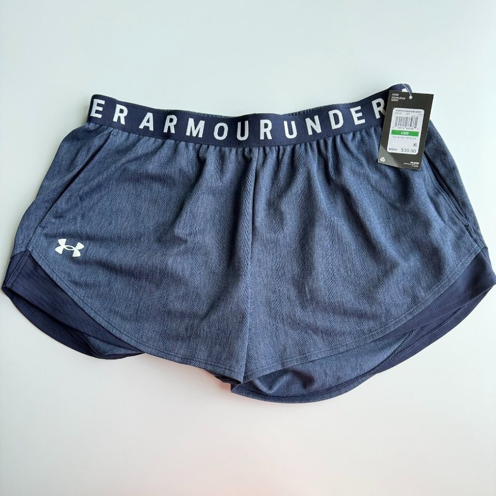 Under Armour Women’s Play Up Shorts – Navy – Size Large NWT
